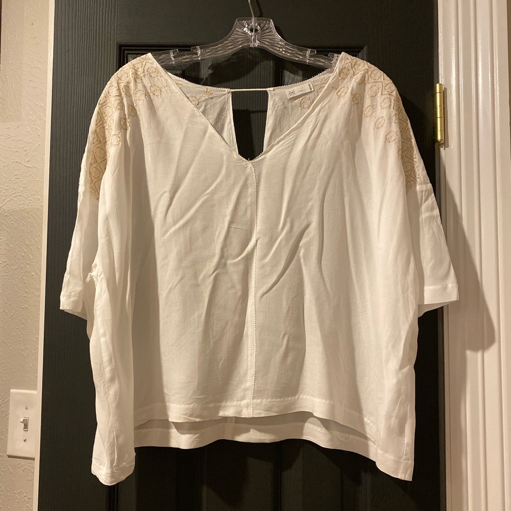 Cream Embroidered Blouse
